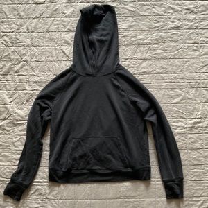Athleta Girl black hoodie tulip back thumb holes girl’s 12